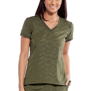 Barco Olive Shimmer Scrub Top